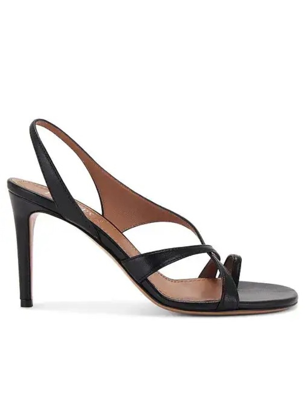 PARIS TEXAS Liza 85 Slingback Sandal in Black Leather | SLIGHTLY USED